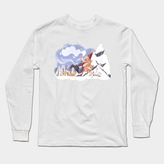 Little giant of winter Long Sleeve T-Shirt by Lu Lapin
